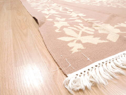 Kilim Beige Flat Woven 92 X 123  Area Rug 100-110803 Image 4
