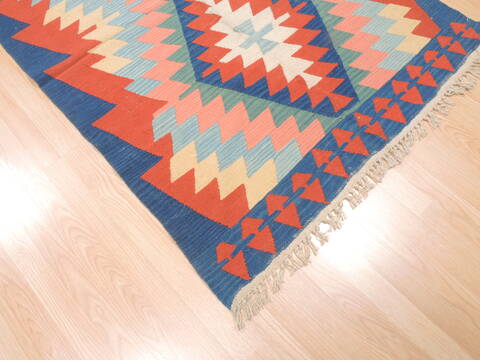 Kilim Blue Flat Woven 40 X 59  Area Rug 100-110804 Image 4