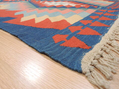 Kilim Blue Flat Woven 40 X 59  Area Rug 100-110804 Image 5