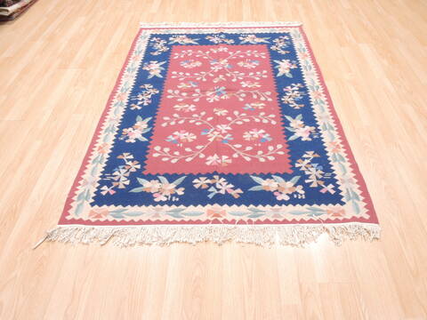 Kilim Blue Flat Woven 40 X 60  Area Rug 100-110805 Image 1