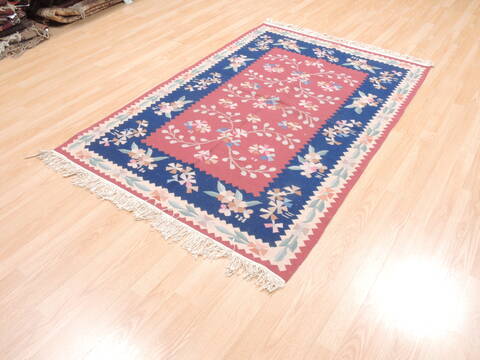 Kilim Blue Flat Woven 40 X 60  Area Rug 100-110805 Image 2