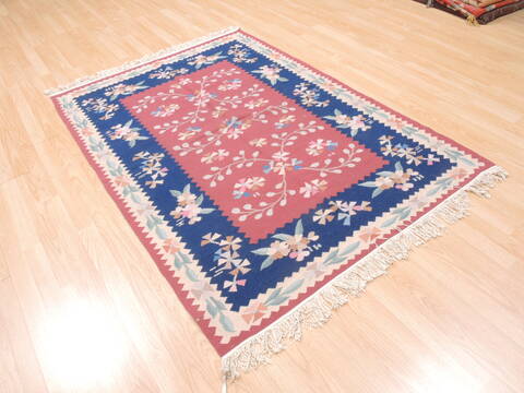 Kilim Blue Flat Woven 40 X 60  Area Rug 100-110805 Image 3