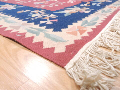 Kilim Blue Flat Woven 40 X 60  Area Rug 100-110805 Image 4