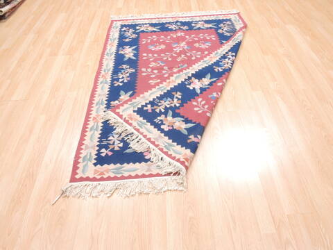 Kilim Blue Flat Woven 40 X 60  Area Rug 100-110805 Image 6