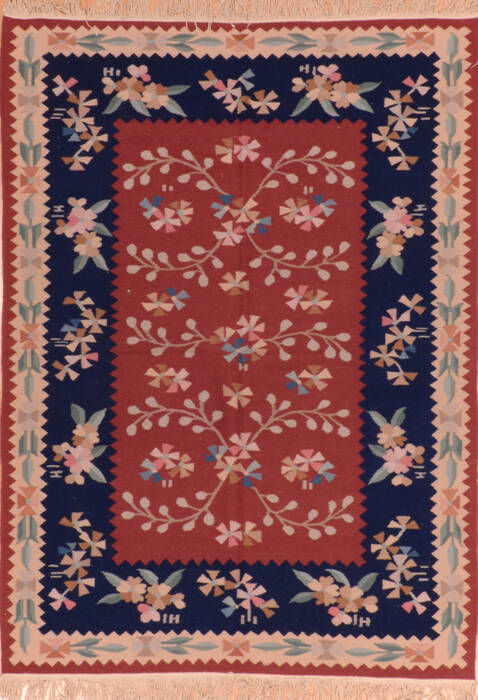Kilim Blue Flat Woven 40 X 60  Area Rug 100-110805 Image 0