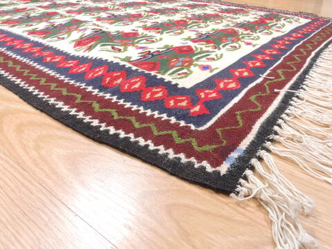 Kilim Blue Flat Woven 33 X 510  Area Rug 100-110809 Image 4