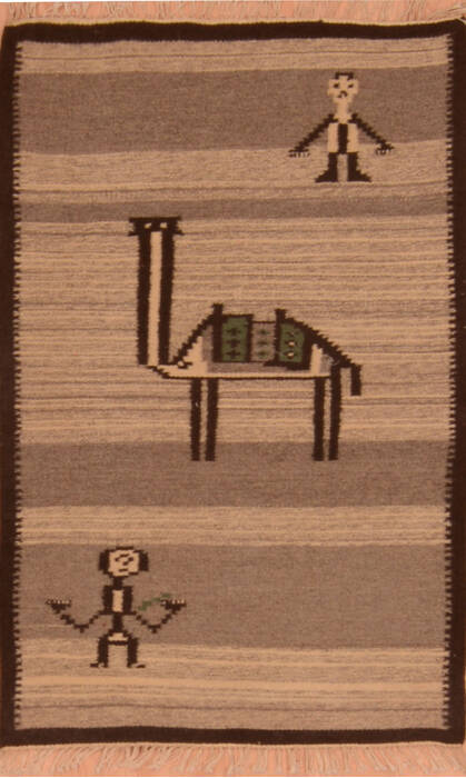 Kilim Brown Flat Woven 25 X 43  Area Rug 100-110812 Image 0