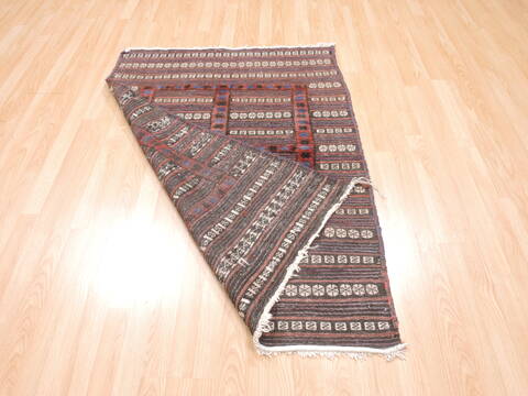 Kilim Brown Flat Woven 33 X 411  Area Rug 100-110815 Image 3
