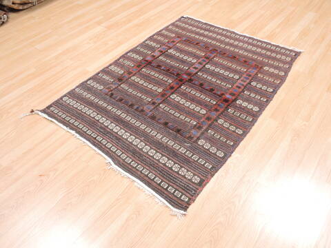 Kilim Brown Flat Woven 33 X 411  Area Rug 100-110815 Image 6