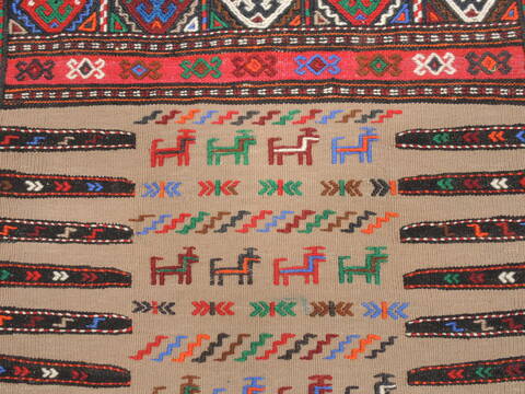 Kilim Red Square Flat Woven 38 X 44  Area Rug 100-110818 Image 4