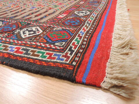 Kilim Red Square Flat Woven 38 X 44  Area Rug 100-110818 Image 5