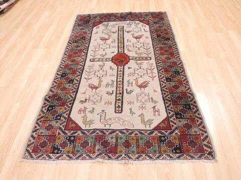 Baluch Beige Flat Woven 37 X 64  Area Rug 100-110819 Image 1