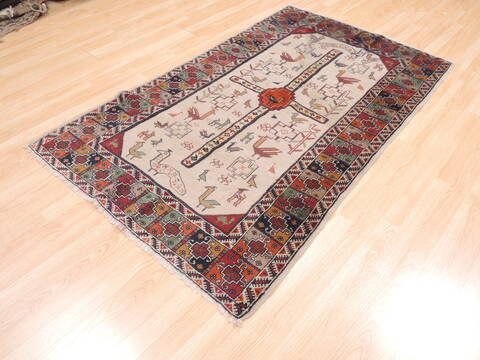 Baluch Beige Flat Woven 37 X 64  Area Rug 100-110819 Image 2