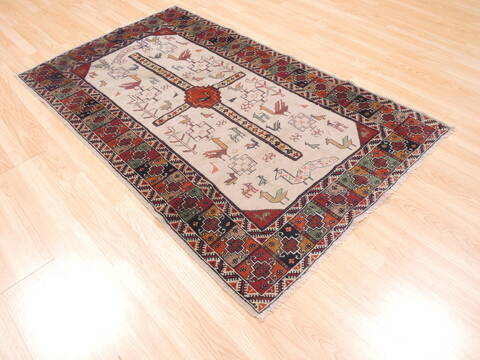 Baluch Beige Flat Woven 37 X 64  Area Rug 100-110819 Image 3