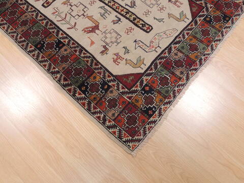 Baluch Beige Flat Woven 37 X 64  Area Rug 100-110819 Image 4