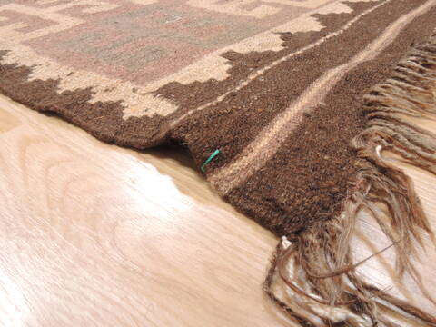Kilim Brown Flat Woven 68 X 95  Area Rug 100-110820 Image 4