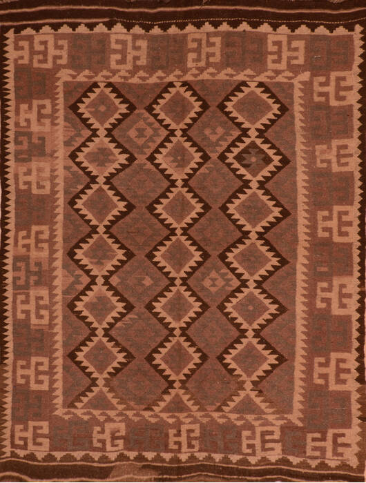 Kilim Brown Flat Woven 68 X 95  Area Rug 100-110820 Image 0