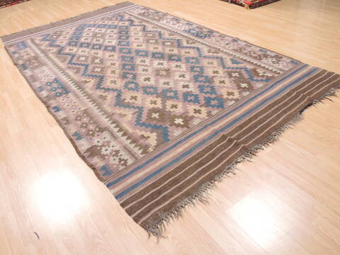 Kilim Brown Flat Woven 66 X 118  Area Rug 100-110821 Image 1