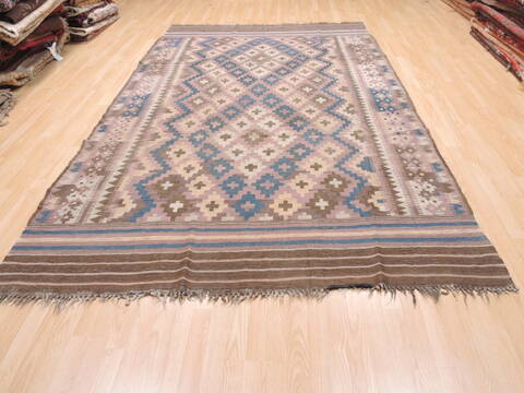 Kilim Brown Flat Woven 66 X 118  Area Rug 100-110821 Image 2