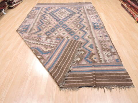 Kilim Brown Flat Woven 66 X 118  Area Rug 100-110821 Image 6