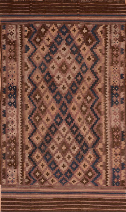 Kilim Brown Flat Woven 66 X 118  Area Rug 100-110821 Image 0
