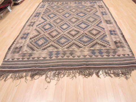 Kilim Brown Flat Woven 66 X 92  Area Rug 100-110826 Image 1