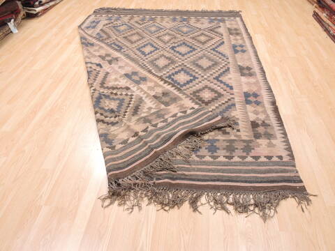 Kilim Brown Flat Woven 66 X 92  Area Rug 100-110826 Image 8