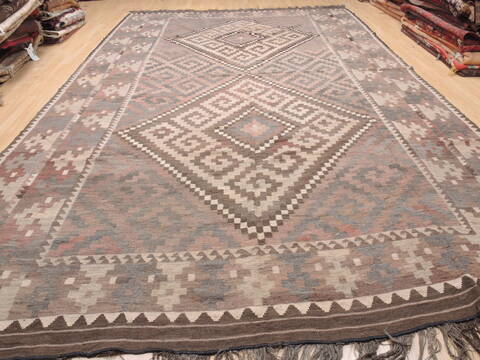 Kilim Brown Flat Woven 74 X 159  Area Rug 100-110827 Image 1