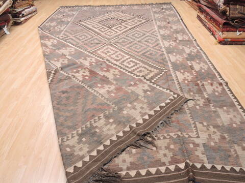 Kilim Brown Flat Woven 74 X 159  Area Rug 100-110827 Image 5