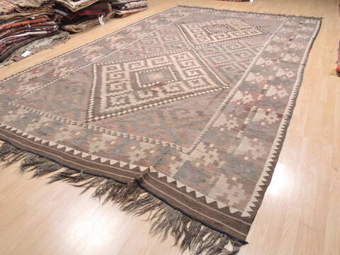 Kilim Brown Flat Woven 74 X 159  Area Rug 100-110827 Image 8