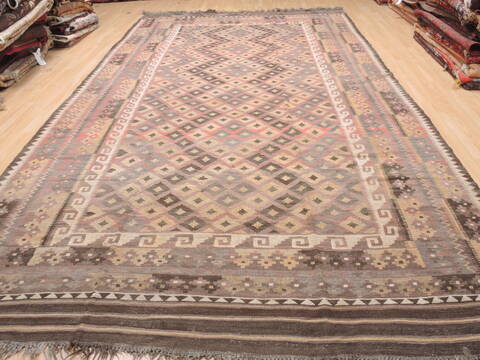 Kilim Brown Flat Woven 84 X 152  Area Rug 100-110828 Image 1