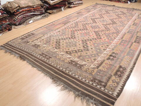 Kilim Brown Flat Woven 84 X 152  Area Rug 100-110828 Image 2
