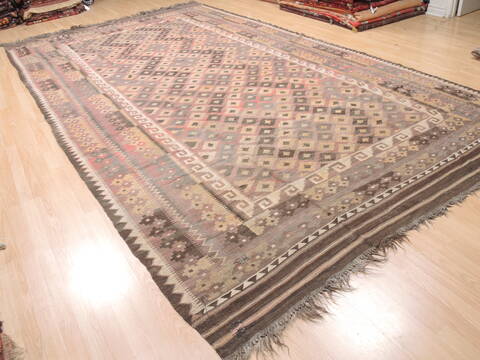 Kilim Brown Flat Woven 84 X 152  Area Rug 100-110828 Image 3