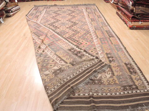 Kilim Brown Flat Woven 84 X 152  Area Rug 100-110828 Image 8
