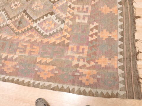 Kilim Brown Flat Woven 107 X 144  Area Rug 100-110829 Image 9