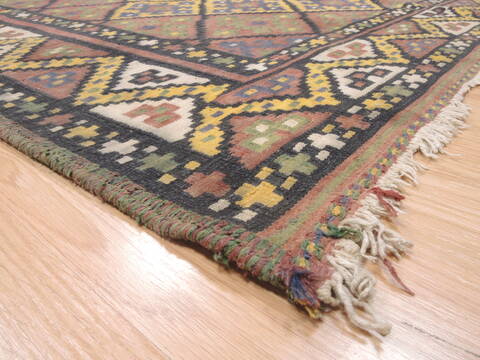 Kilim Blue Flat Woven 411 X 60  Area Rug 100-110833 Image 4