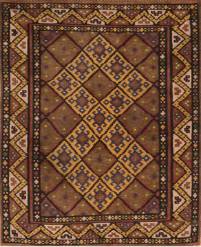Kilim Blue Flat Woven 4'11" X 6'0"  Area Rug 100-110833