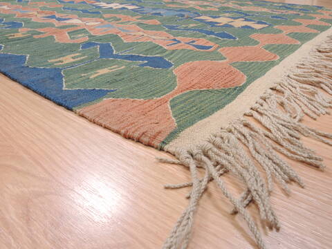Kilim Green Flat Woven 40 X 58  Area Rug 100-110835 Image 4