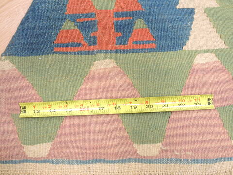 Kilim Green Flat Woven 311 X 58  Area Rug 100-110837 Image 5