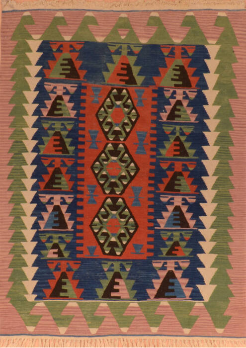 Kilim Green Flat Woven 311 X 58  Area Rug 100-110837 Image 0