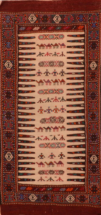 Kilim Red Flat Woven 27 X 59  Area Rug 100-110843 Image 0