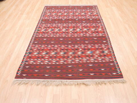 Kilim Red Flat Woven 42 X 64  Area Rug 100-110868 Image 1