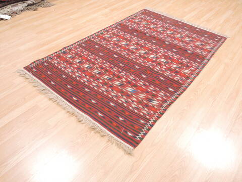 Kilim Red Flat Woven 42 X 64  Area Rug 100-110868 Image 2
