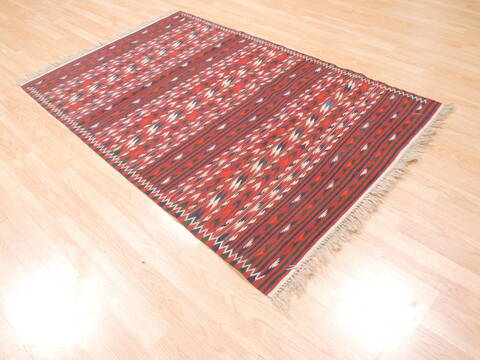 Kilim Red Flat Woven 42 X 64  Area Rug 100-110868 Image 3