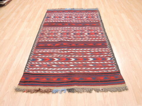 Kilim Red Flat Woven 39 X 63  Area Rug 100-110872 Image 1