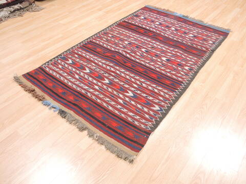 Kilim Red Flat Woven 39 X 63  Area Rug 100-110872 Image 2