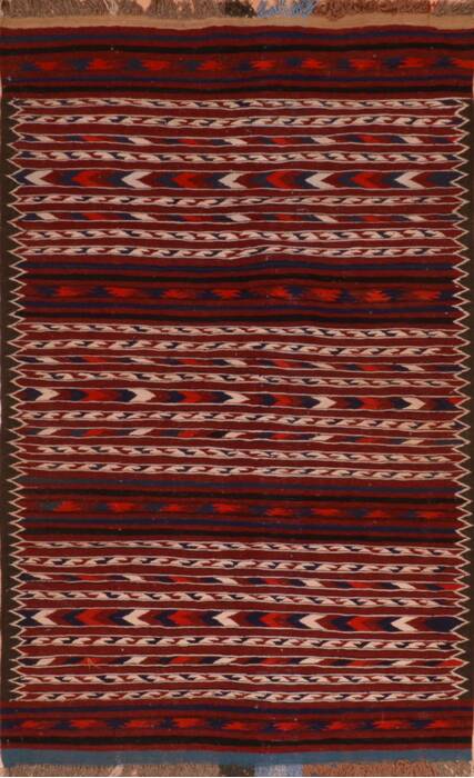 Kilim Red Flat Woven 39 X 63  Area Rug 100-110872 Image 0
