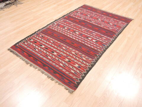 Kilim Red Flat Woven 38 X 61  Area Rug 100-110877 Image 1