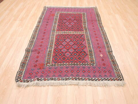 Kilim Red Flat Woven 40 X 61  Area Rug 100-110878 Image 1