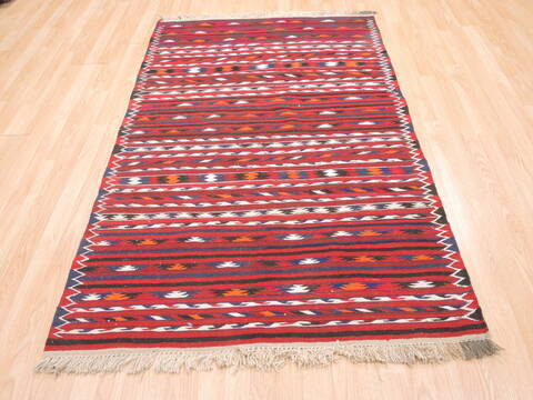 Kilim Red Flat Woven 311 X 63  Area Rug 100-110879 Image 1